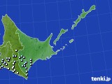 道東のアメダス実況(降水量)(2018年04月25日)