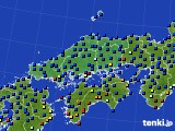 中国地方のアメダス実況(日照時間)(2018年04月25日)