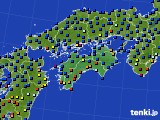 四国地方のアメダス実況(日照時間)(2018年04月25日)