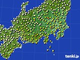 関東・甲信地方のアメダス実況(気温)(2018年04月25日)