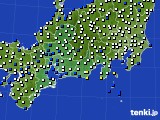 2018年04月25日の東海地方のアメダス(風向・風速)