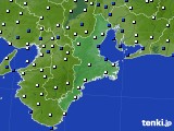 2018年04月25日の三重県のアメダス(風向・風速)