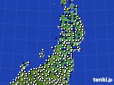 東北地方のアメダス実況(風向・風速)(2018年04月28日)