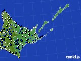 2018年04月28日の道東のアメダス(風向・風速)