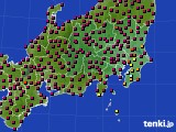 2018年04月29日の関東・甲信地方のアメダス(日照時間)