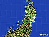 東北地方のアメダス実況(気温)(2018年04月29日)
