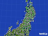 東北地方のアメダス実況(風向・風速)(2018年04月29日)
