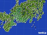 2018年04月29日の東海地方のアメダス(風向・風速)