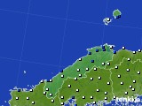 2018年04月30日の島根県のアメダス(風向・風速)