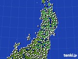 東北地方のアメダス実況(風向・風速)(2018年05月02日)