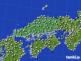 中国地方のアメダス実況(風向・風速)(2018年05月02日)