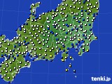 関東・甲信地方のアメダス実況(風向・風速)(2018年05月04日)