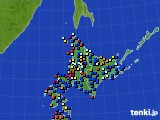 北海道地方のアメダス実況(日照時間)(2018年05月09日)