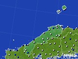 2018年05月09日の島根県のアメダス(風向・風速)