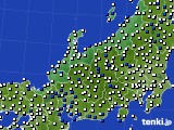 北陸地方のアメダス実況(風向・風速)(2018年05月10日)