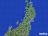 2018年05月12日の東北地方のアメダス(風向・風速)