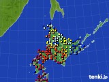 北海道地方のアメダス実況(日照時間)(2018年05月16日)