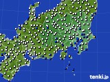 関東・甲信地方のアメダス実況(風向・風速)(2018年05月16日)