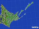 道東のアメダス実況(風向・風速)(2018年05月16日)