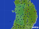 秋田県のアメダス実況(日照時間)(2018年05月17日)