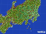 関東・甲信地方のアメダス実況(気温)(2018年05月18日)