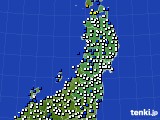 2018年05月18日の東北地方のアメダス(風向・風速)