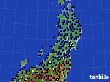 東北地方のアメダス実況(日照時間)(2018年05月19日)
