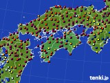 四国地方のアメダス実況(日照時間)(2018年05月20日)