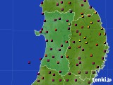 秋田県のアメダス実況(日照時間)(2018年05月20日)