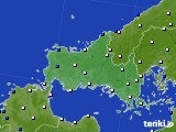 山口県のアメダス実況(風向・風速)(2018年05月20日)