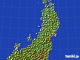 2018年05月21日の東北地方のアメダス(気温)