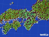 近畿地方のアメダス実況(日照時間)(2018年05月22日)