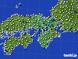 近畿地方のアメダス実況(風向・風速)(2018年05月22日)