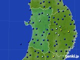 秋田県のアメダス実況(日照時間)(2018年05月23日)