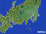 関東・甲信地方のアメダス実況(風向・風速)(2018年05月23日)