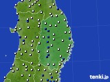 岩手県のアメダス実況(風向・風速)(2018年05月23日)