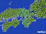 近畿地方のアメダス実況(風向・風速)(2018年05月24日)