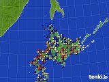 北海道地方のアメダス実況(日照時間)(2018年05月25日)