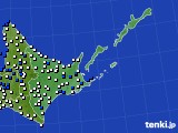 道東のアメダス実況(風向・風速)(2018年05月25日)