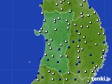 秋田県のアメダス実況(風向・風速)(2018年05月25日)