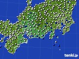 2018年05月27日の東海地方のアメダス(風向・風速)