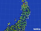 2018年05月30日の東北地方のアメダス(日照時間)