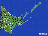 道東のアメダス実況(風向・風速)(2018年06月01日)