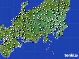 関東・甲信地方のアメダス実況(風向・風速)(2018年06月04日)