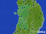 秋田県のアメダス実況(日照時間)(2018年06月05日)