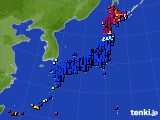 アメダス実況(日照時間)(2018年06月06日)