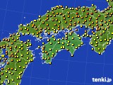 四国地方のアメダス実況(気温)(2018年06月07日)