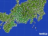 2018年06月07日の東海地方のアメダス(風向・風速)