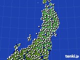 東北地方のアメダス実況(風向・風速)(2018年06月08日)