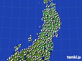 東北地方のアメダス実況(風向・風速)(2018年06月08日)